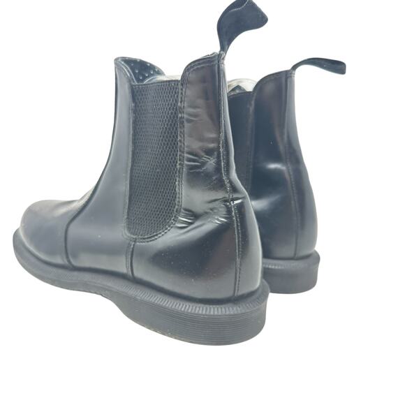 Dr. Martens Flora Chelsea Boots Pull-On Leather Polished Black‎ Size US 9 - Picture 10 of 13